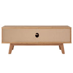 Teela Walnut 59-inch Storage Media TV Stand 59 W x 15 L x 19 H 59Wx15Dx19H