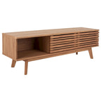 Teela Walnut 59-inch Storage Media TV Stand 59 W x 15 L x 19 H 59Wx15Dx19H