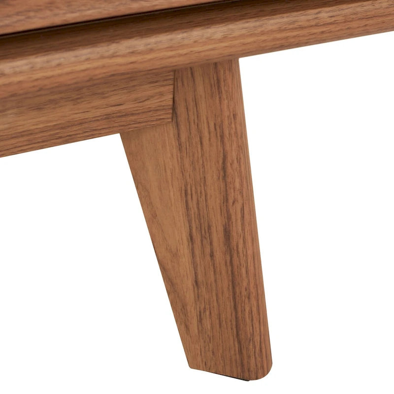 Teela Walnut 59-inch Storage Media TV Stand 59 W x 15 L x 19 H 59Wx15Dx19H