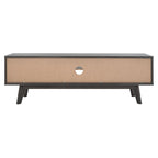 Teela Walnut 59-inch Storage Media TV Stand 59 W x 15 L x 19 H 59Wx15Dx19H