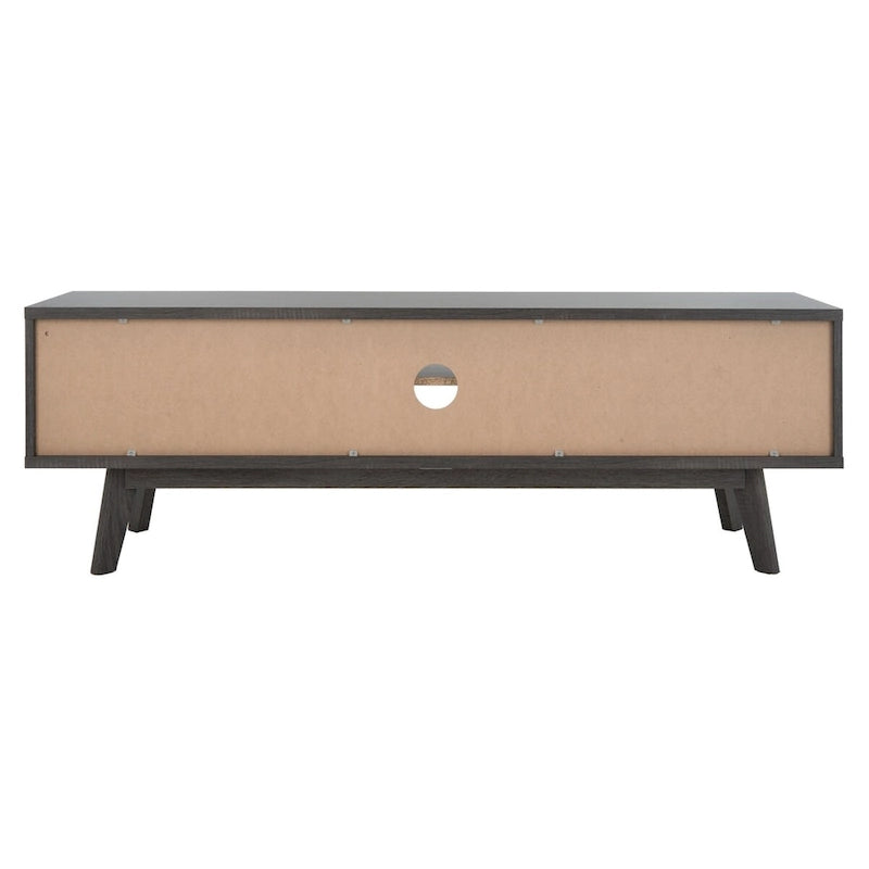 Teela Walnut 59-inch Storage Media TV Stand 59 W x 15 L x 19 H 59Wx15Dx19H