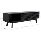 Teela Walnut 59-inch Storage Media TV Stand 59 W x 15 L x 19 H 59Wx15Dx19H
