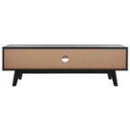 Teela Walnut 59-inch Storage Media TV Stand 59 W x 15 L x 19 H 59Wx15Dx19H