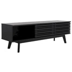 Teela Walnut 59-inch Storage Media TV Stand 59 W x 15 L x 19 H 59Wx15Dx19H