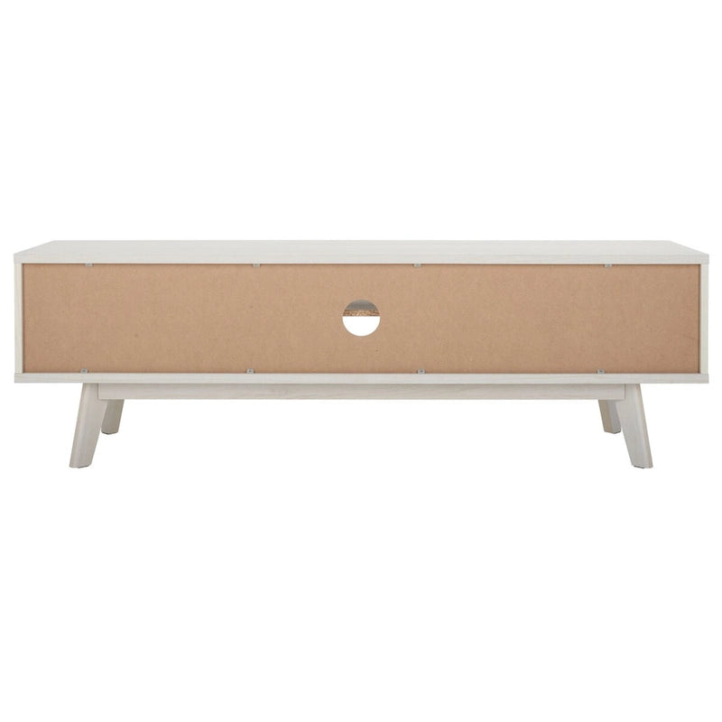 Teela Walnut 59-inch Storage Media TV Stand 59 W x 15 L x 19 H 59Wx15Dx19H