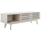 Teela Walnut 59-inch Storage Media TV Stand 59 W x 15 L x 19 H 59Wx15Dx19H