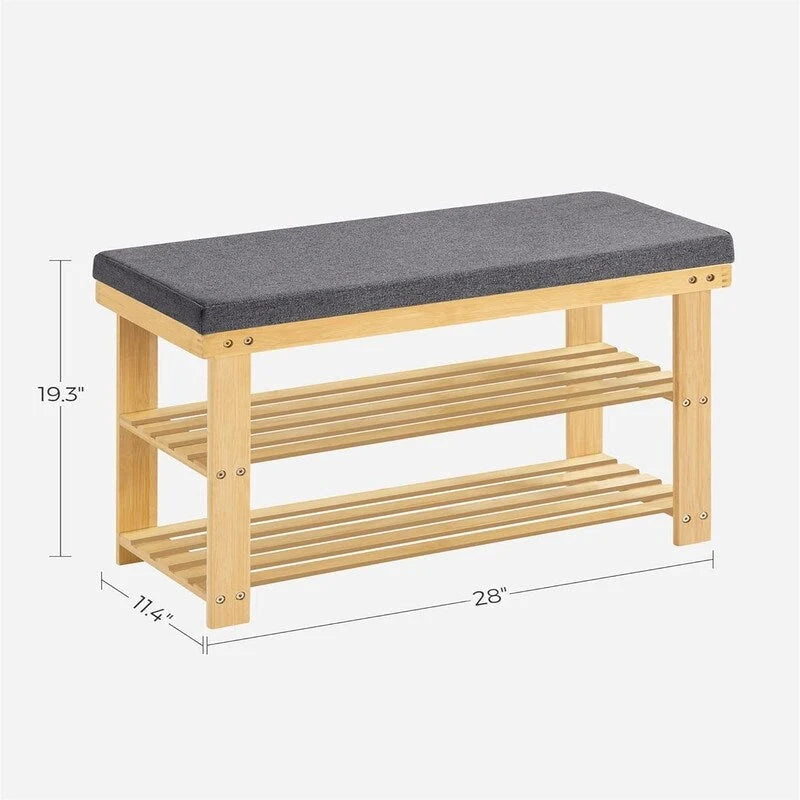 3-Tier Shoe Rack 11.4D x 28W x 19.3H