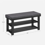 3-Tier Shoe Rack 11.4D x 28W x 19.3H