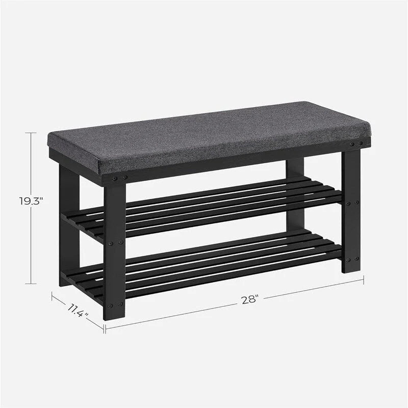 3-Tier Shoe Rack 11.4D x 28W x 19.3H