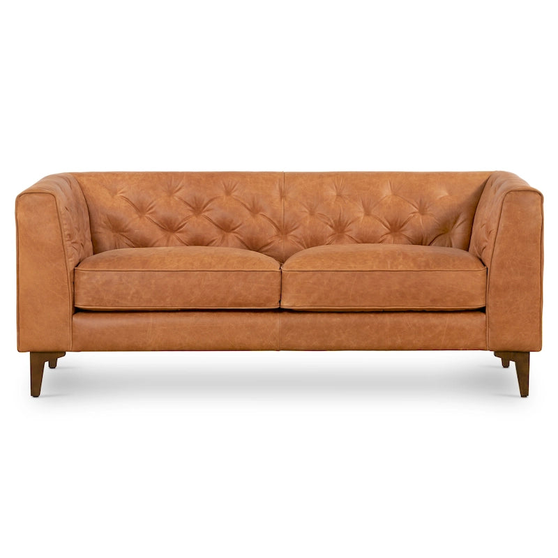 Apartment Sofa Full Grain Genuine Italian Leather