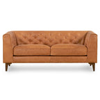 Apartment Sofa Full Grain Genuine Italian Leather