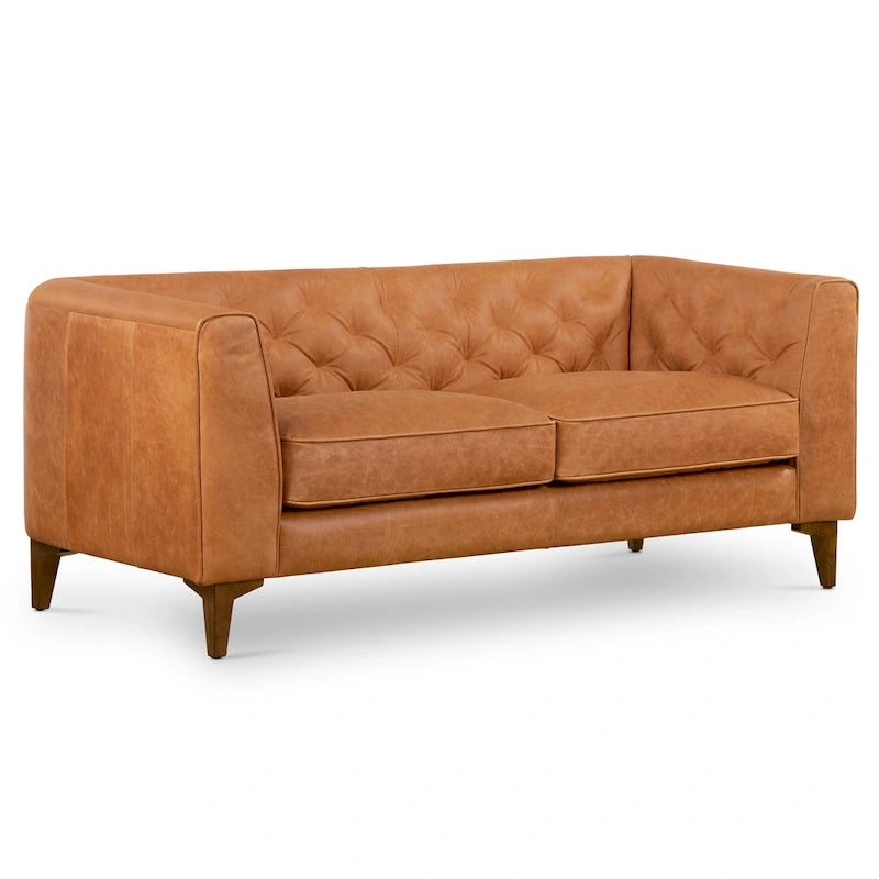 Apartment Sofa Full Grain Genuine Italian Leather