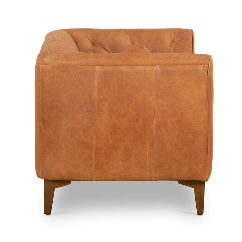 Apartment Sofa Full Grain Genuine Italian Leather