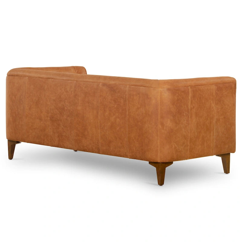 Apartment Sofa Full Grain Genuine Italian Leather