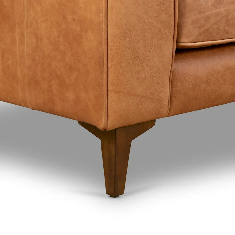 Apartment Sofa Full Grain Genuine Italian Leather