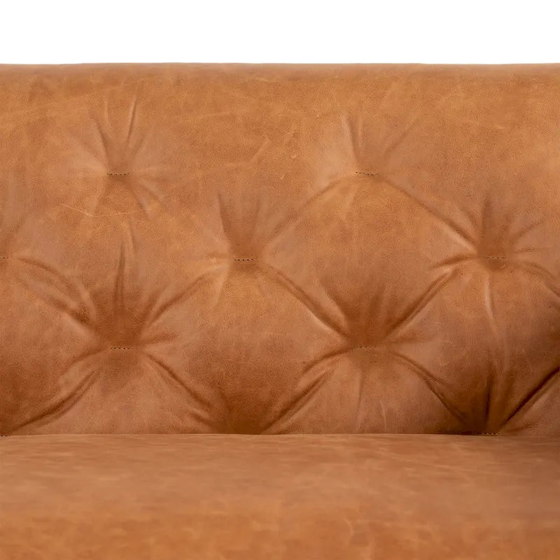 Apartment Sofa Full Grain Genuine Italian Leather