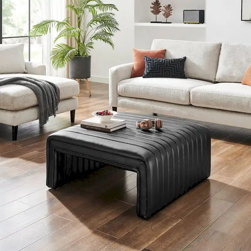Faux Leather Coffee Table