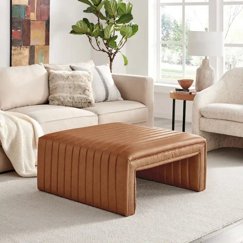 Faux Leather Coffee Table