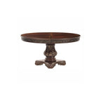 Cherry Traditional Fabric Oval Double Pedestal Dining Room Set