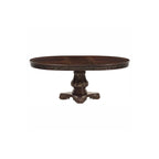 Cherry Traditional Fabric Oval Double Pedestal Dining Room Set