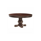 Cherry Traditional Fabric Oval Double Pedestal Dining Room Set