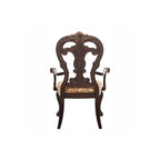 Cherry Traditional Fabric Oval Double Pedestal Dining Room Set