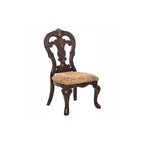 Cherry Traditional Fabric Oval Double Pedestal Dining Room Set