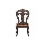 Cherry Traditional Fabric Oval Double Pedestal Dining Room Set