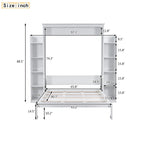 Queen Size Murphy Bed with Shelves