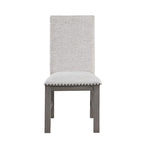 7 PCS Dining Set w/ Extension Leaf Table and 6 Upholstered Chairs