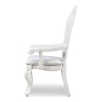 Traditional Solid Wood Dining Arm Chairs with Nailhead Trim and Cabriole Legs