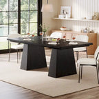 63 Inches Modern Dining Table for 4-6, Wood Kitchen Dinner Table