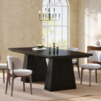 63 Inches Modern Dining Table for 4-6, Wood Kitchen Dinner Table