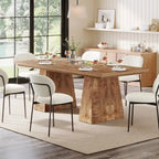 63 Inches Modern Dining Table for 4-6, Wood Kitchen Dinner Table