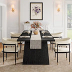 63 Inches Modern Dining Table for 4-6, Wood Kitchen Dinner Table