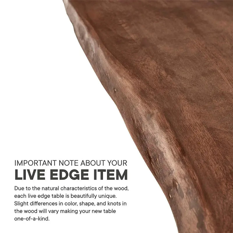 Live Edge Acacia Wood Dining Table