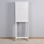 Bathroom Wooden Storage Cabinet Over-The-Toilet Space Saver 23.62 x 7.72 x 67.32 inch