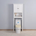 Bathroom Wooden Storage Cabinet Over-The-Toilet Space Saver 23.62 x 7.72 x 67.32 inch