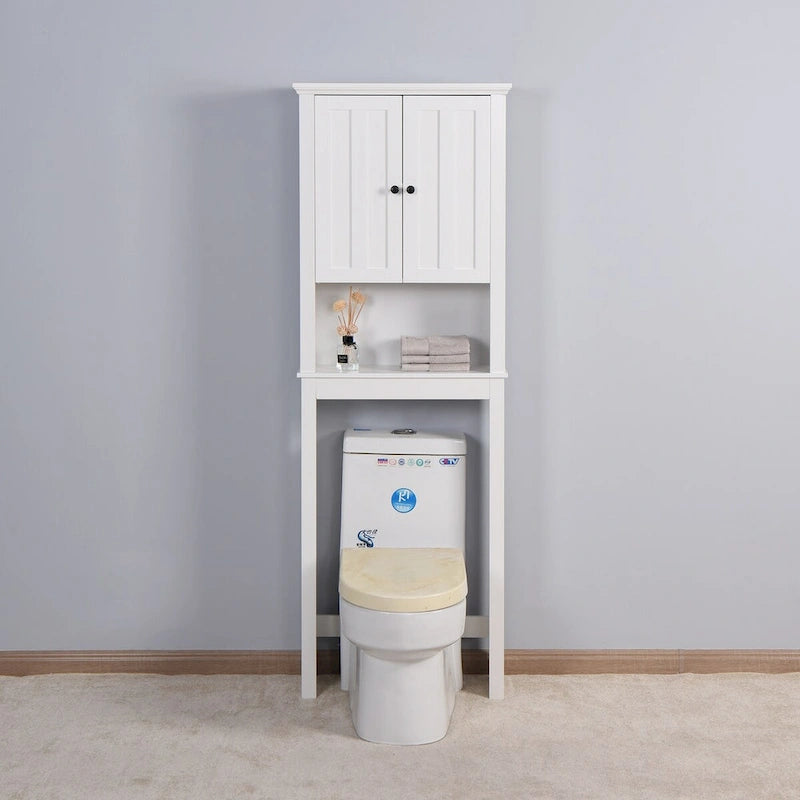 Bathroom Wooden Storage Cabinet Over-The-Toilet Space Saver 23.62 x 7.72 x 67.32 inch
