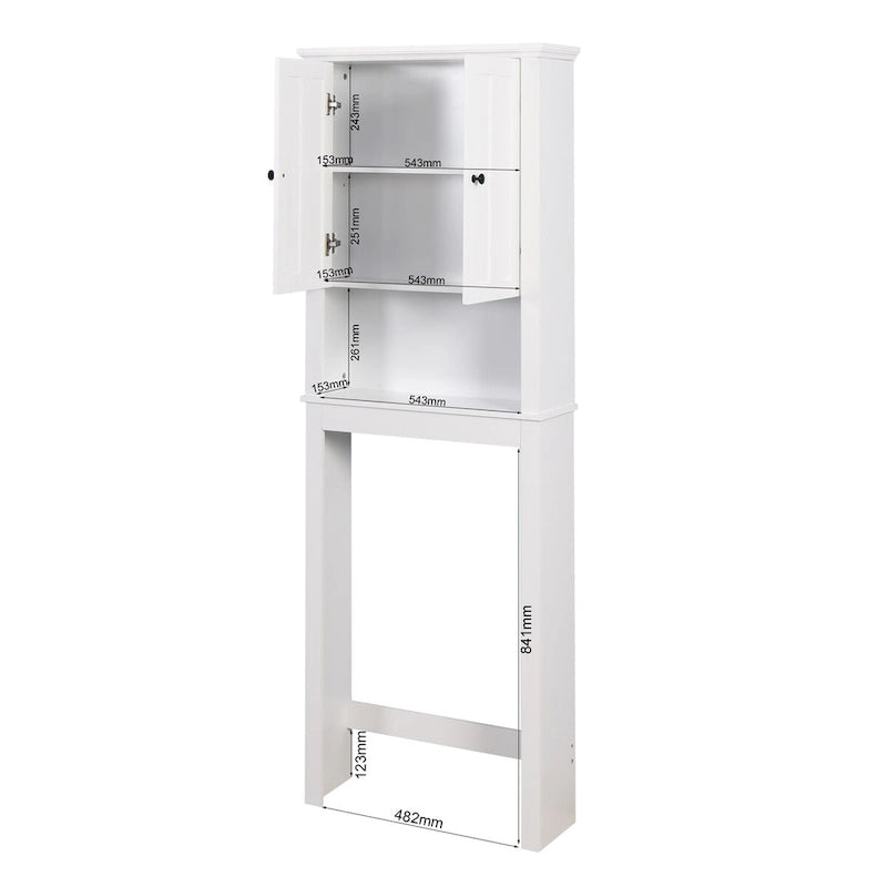 Bathroom Wooden Storage Cabinet Over-The-Toilet Space Saver 23.62 x 7.72 x 67.32 inch