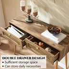 41.9 Wood 2-Drawer Entryway Console Table
