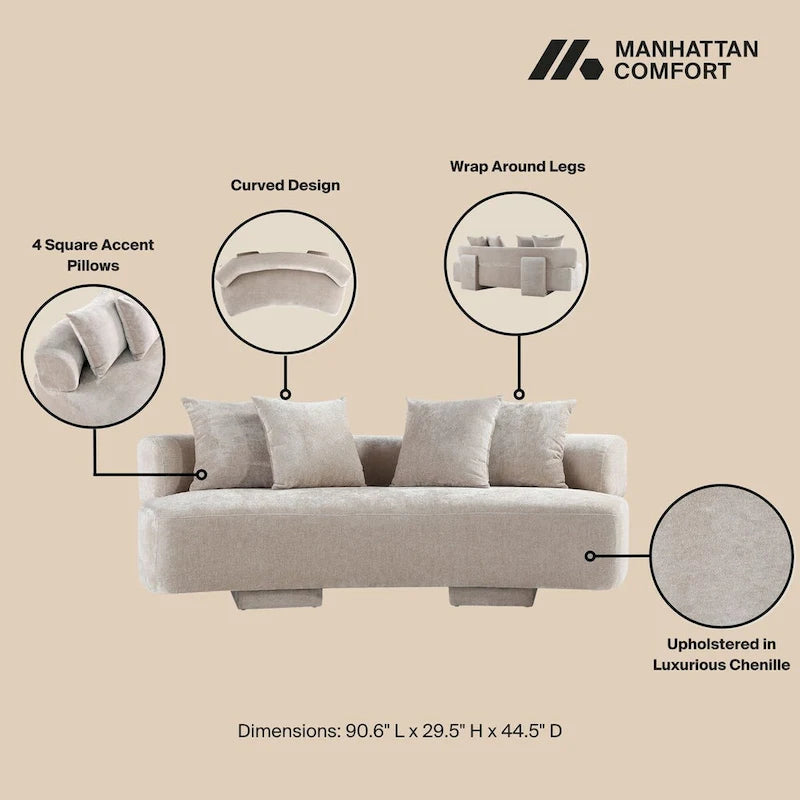 Modern Chenille Multi Sofa Set