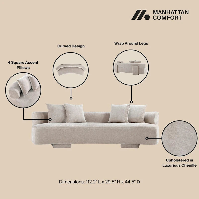 Modern Chenille Multi Sofa Set