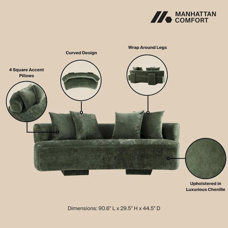 Modern Chenille Multi Sofa Set