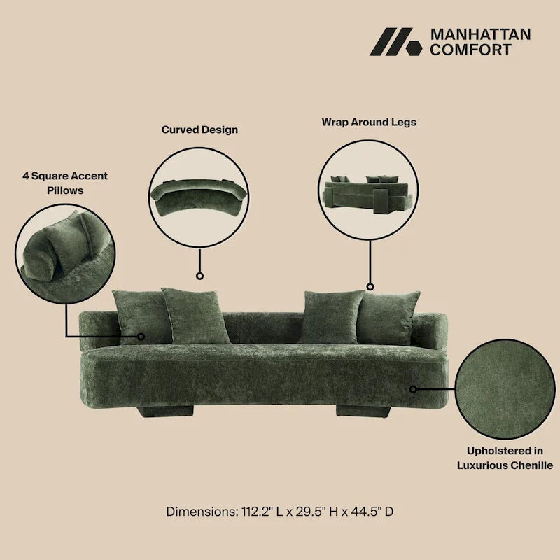 Modern Chenille Multi Sofa Set