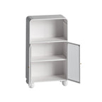 Freestanding Floor Cabinet With Glass Door