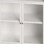 Freestanding Floor Cabinet With Glass Door