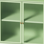 Freestanding Floor Cabinet With Glass Door