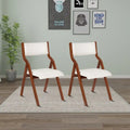 Vintage Fabric Upholstered Foldable Chairs