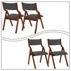 Vintage Fabric Upholstered Foldable Chairs